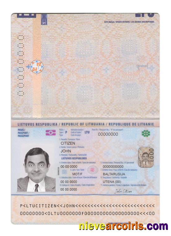 Lithuania passport new 2021-present